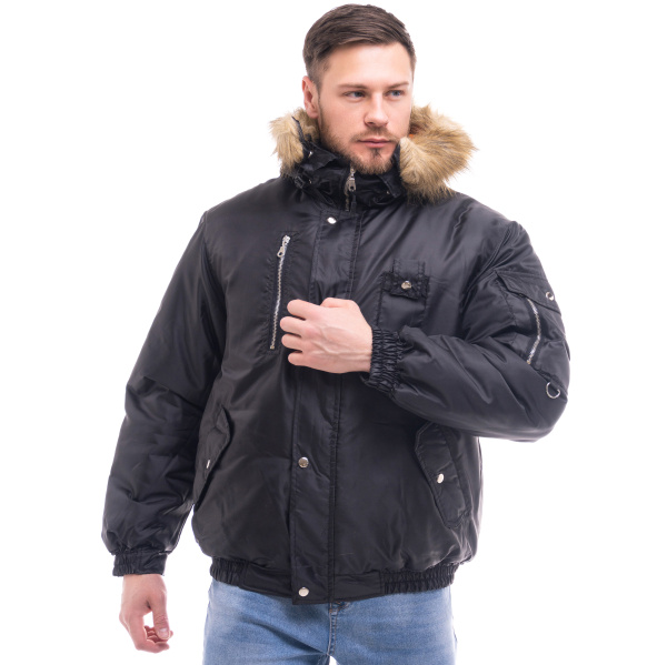 Куртка АЛЯСКА зимняя короткая (черный)