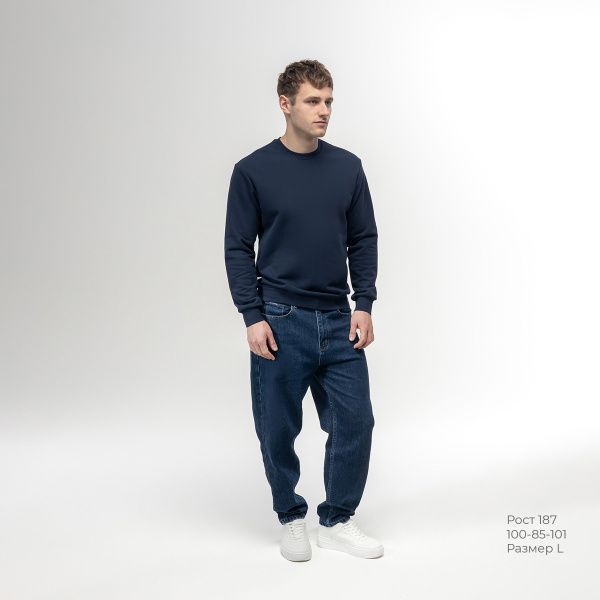 Толстовка REDFORT 355 петля-диагональ (т.синий)