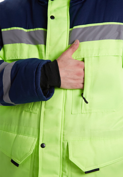 Костюм ЗИМНИК зимний с БР (лимонный/т.синий)