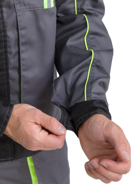 Костюм RONTA KS806 с БР (т.серый/черный/лайм)