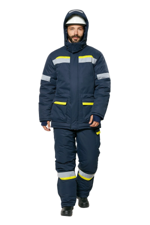 Костюм ВАЛДАЙ-НОРД зимний с ПК (т.синий/желтый)