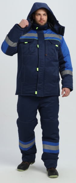 Костюм БИВЕК-2 СОП зимний с ПК (т.синий/васильковый/лимонный)