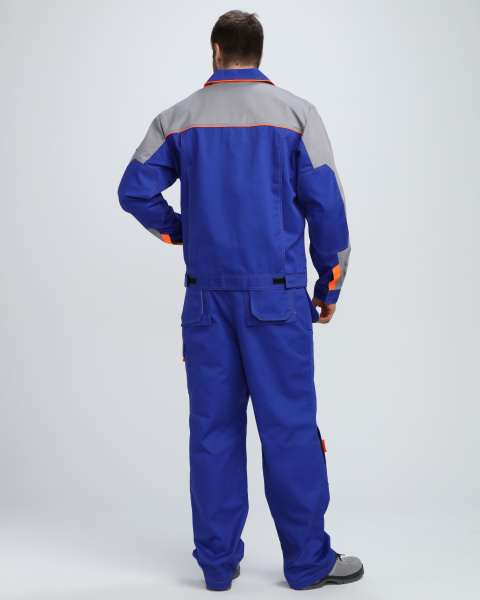 Костюм ДРАГА-1 с БР (васильковый/св.серый/оранжевый)