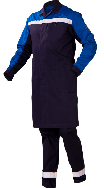 Халат СПЕЦ-АНТИСТАТ (т.синий/васильковый)