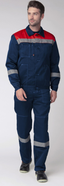 Костюм ЛИГОР-2 СОП с ПК (т.синий/красный)