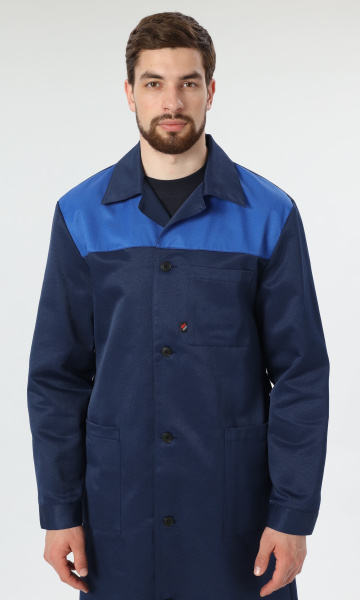 Халат ЛИГОР (т.синий/васильковый)