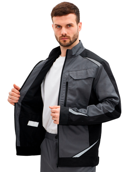 Куртка RONTA KR271 (т.серый/черный)