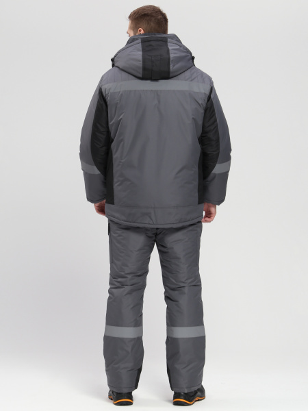 Костюм ВЕКТРОН-2 СОП зимний с ПК (т.серый/черный)