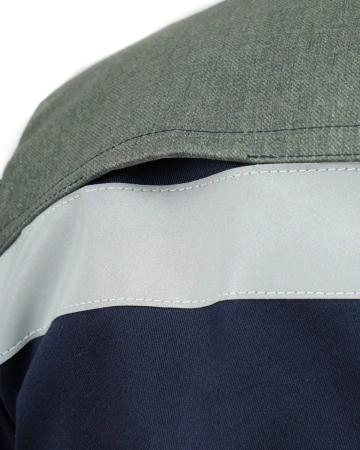 Костюм сварщика ОНИКС СОП 3 кл.защиты с силикон.накладками с БР (т.синий)