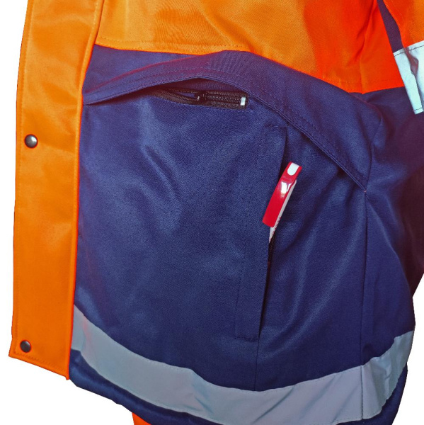 Костюм МЕТЕО зимний с ПК (оранжевый/синий)