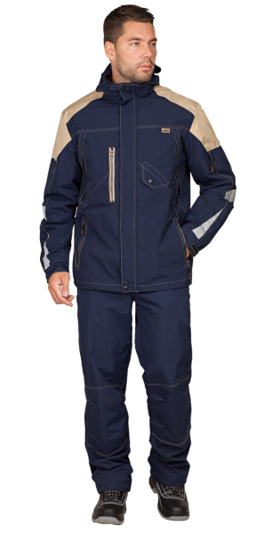 Куртка-штормовка РЕСПЕКТ (т.синий/бежевый)