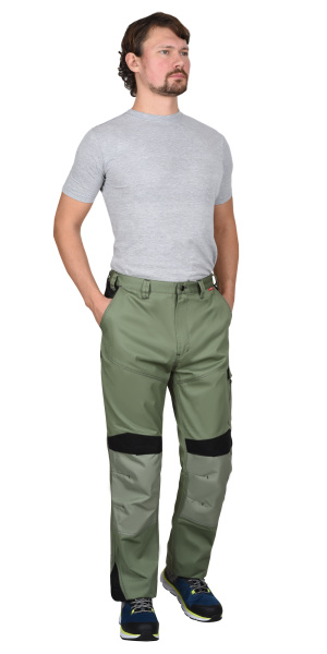 Брюки ЦИТРИН (светло-оливковый/черный)