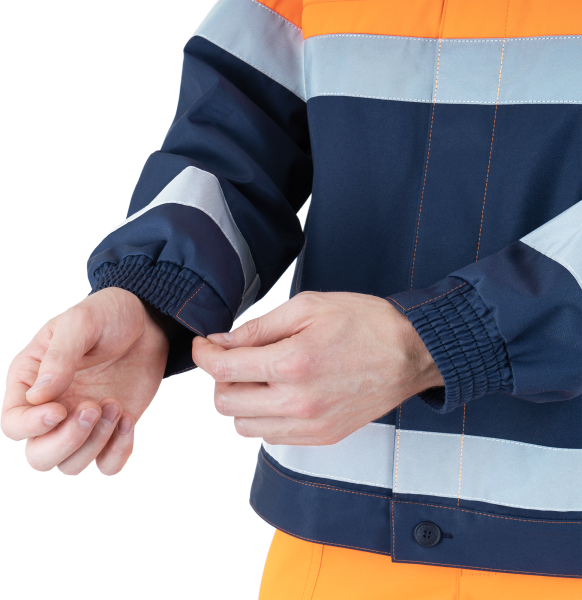 Костюм БРАЙТ сигнальный с ПК (оранжевый/синий)