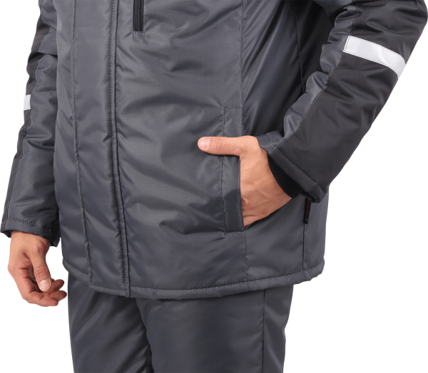 Костюм РОУД зимний с ПК (т.серый/черный)