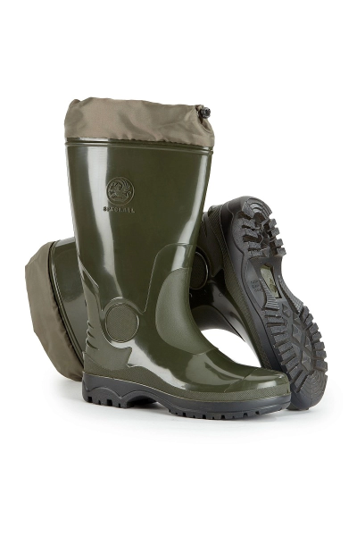 Сапоги ПВХ с надставкой и съемным чулком (зеленый)