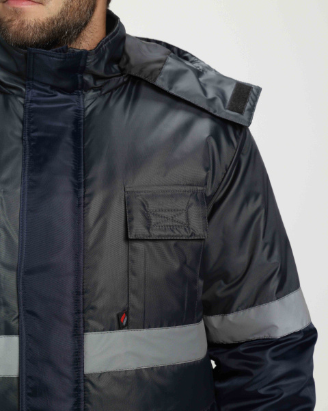 Костюм МЕГРЕС-2 зимний с ПК (т.серый/т.синий)