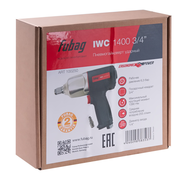Пневмогайковерт ударный FUBAG IWC 1400 3/4 дюйма