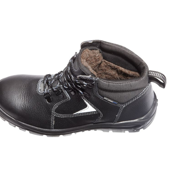 Ботинки КОРВЕТ-2 ПУ/ТПУ шерст.мех с МП (черный/серый)