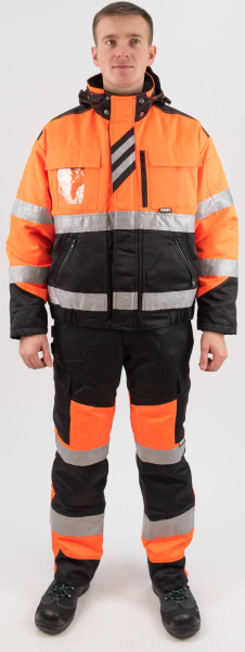 Зимние сигнальные брюки на подтяжках Dimex 6022