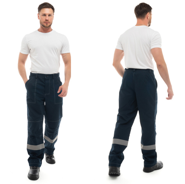 Костюм СПЕЦИАЛИСТ 100% ХБ СОП с БР (синий/васильковый)