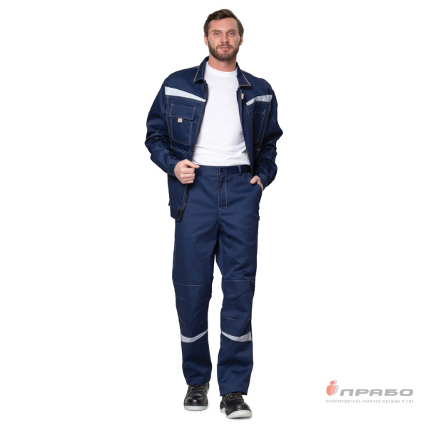 Костюм ПРОФЕССИОНАЛ-1 с БР (синий/бежевый)
