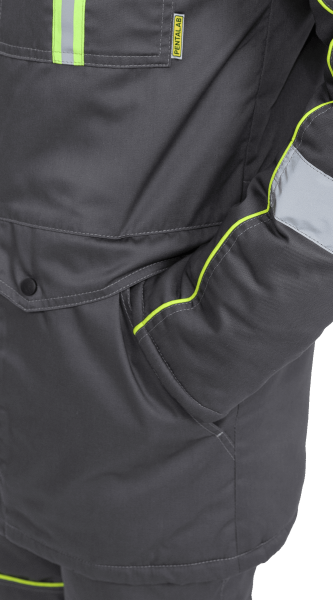 Костюм RONTA KS580 зимний с ПК (т.серый/черный/лайм)
