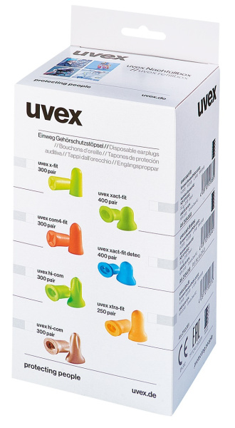 Беруши UVEX ИКС-ФИТ одноразовые для диспенсера (лайм)