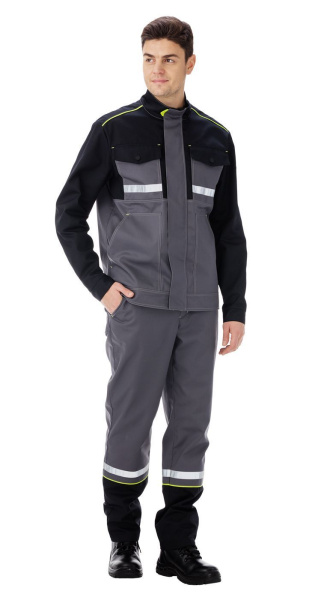 Костюм БРУКС с БР (т.серый/черный/лаймовый)