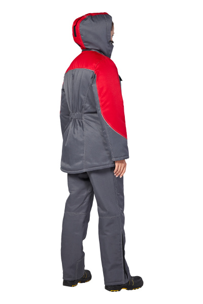 Костюм СТРАЙК зимний женский с БР (серый/красный)