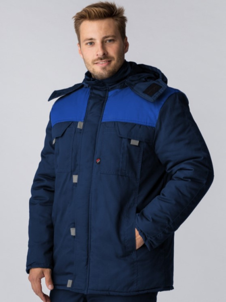 Куртка ФЛОФТ ПРЕМИУМ зимняя (т.синий/васильковый/серый)