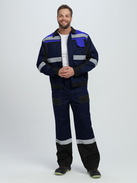 Костюм ВИВАТ-1 ПРЕМИУМ СН МВО с БР (т.синий/черный/васильковый)