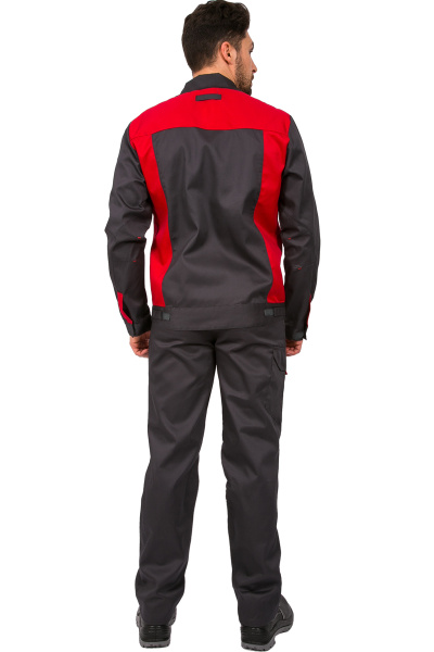 Костюм Идеал NEW, брюки, т.серый/красный