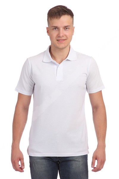Рубашка ПОЛО с коротким рукавом (белый)