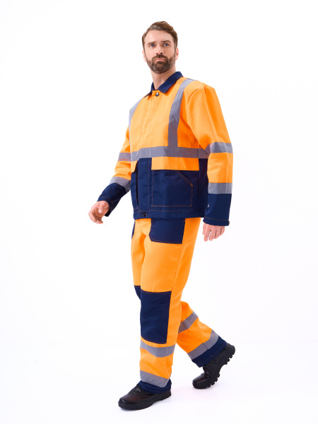 Костюм СКАНДИН с ПК (оранжевый/т.синий)