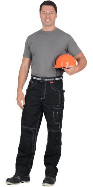 Брюки СИРИУС-ПРЕСТИЖ кант СВМ (черный)