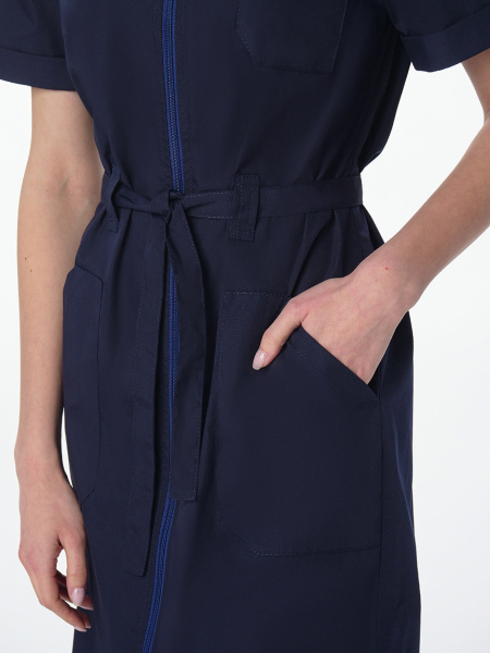 Халат MEDLINE САНСАРА-005 женский (т.синий)