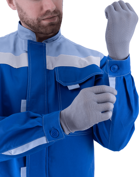 Костюм РАЦИОНАЛИЗАТОР с ПК (василёк/серый)