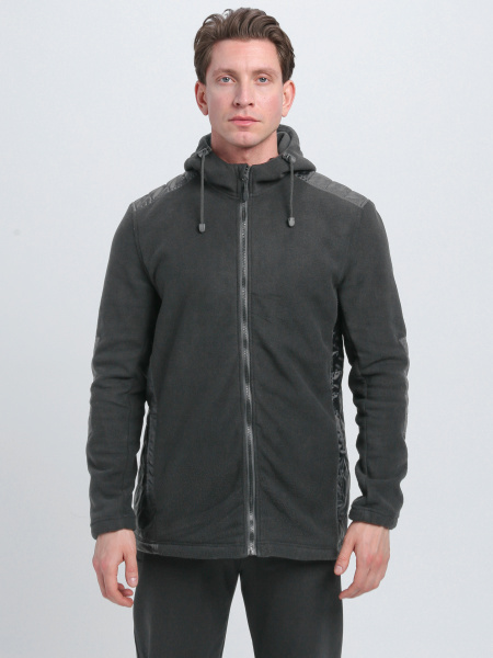 Куртка КЭМП флисовая с капюшоном (т.серый)