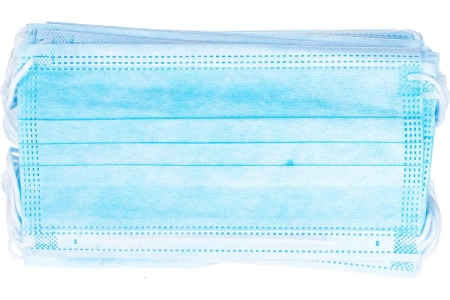 Маска для лица гигиеническая, трёхслойная. ОТГРУЗКА КРАТНО 50 ШТ.