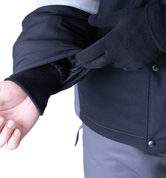 Костюм ЛОГЕР ПРОТЕКТ зимний с ПК (серый/черный/лимонный)