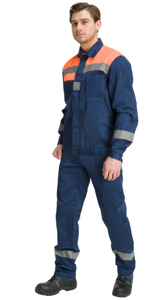 Костюм RONTA KS812 с ПК (т.синий/оранжевый)