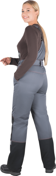 Костюм КМ-10 ЛЮКС жен. зимний c БР (серый/красный)