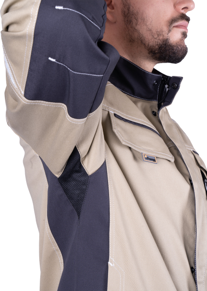 Куртка ТУРБО SAFETY (бежевый/т.серый)