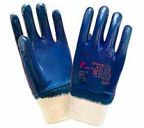 Перчатки с полным нитриловым покрытием, облегченные (резинка)