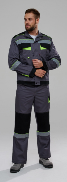 Костюм ХОВАРД-2 IMP с ПК (т.серый/черный/лимонный)