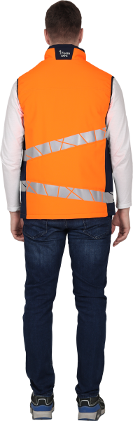 Жилет ACTIVE утепленный (оранжевый/синий)