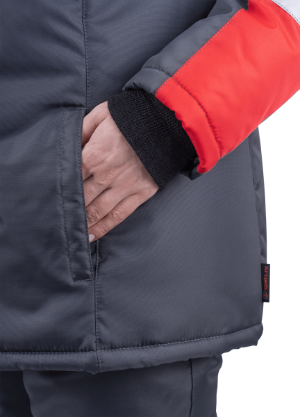 Костюм РОУД женский зимний с ПК (т.серый/красный)