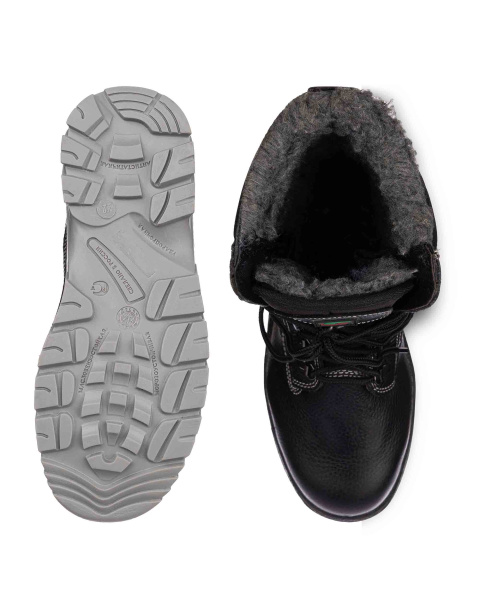 Ботинки СТРОИТЕЛЬ ПУ/ТПУ иск. мех с МП (черный)