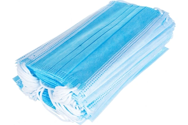 Маска для лица гигиеническая, трёхслойная. ОТГРУЗКА КРАТНО 50 ШТ.