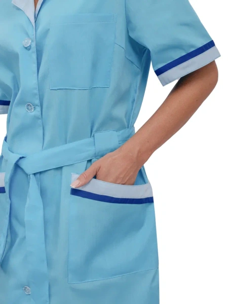 Халат RONTA HL509 женский (голубой/св.голубой/василек)